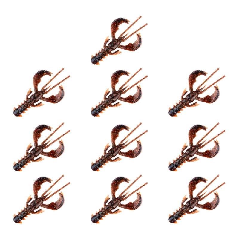 10Pcs/pack Simulation Prawns Shrimp Fishing Tackle Lures Baits Soft Crawfish Soft Shrimp Lures Baits Soft Lures Worms