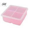 Durable Silicone Ice Mold Cube Tray with Lid 4/6/8 Cavities Easy Release Drinks Summer Refrigerator Cocktail Whiskey Maker Press Kitchen Supplies