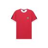Emporio Armani EA7 Color Block Cotton Crew Neck Short Sleeve T-Shirt Men Tops Red White 3KPT56-PJ4MZ-1450
