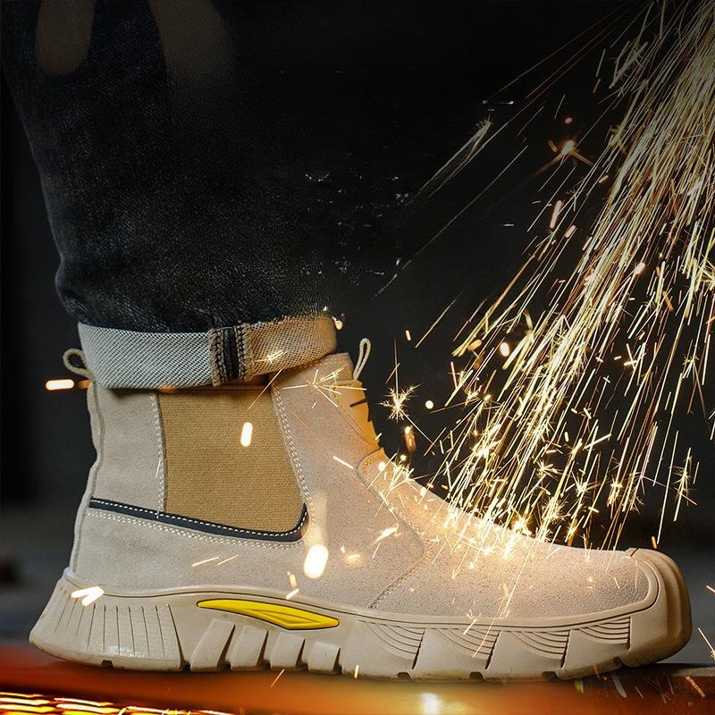 Steel Toe Cap Working Boots Anti-Puncture Work Shoe for ManIndestructible Work Shoes Outdoor Work Shoes Safety Boots for Men