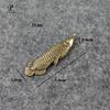 New Fashion Pure Copper Ancient Chinese Sword Fish Figurines Car Keychains Pendants Home Decorations Handmade Animal Fish Crafts
