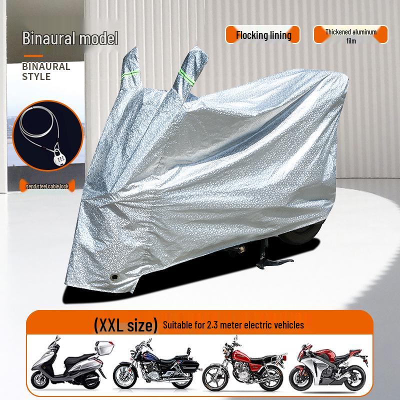 Universal Rainproof Car & Motorcycle Cover - Thick, Dustproof, Sunscreen Protection for Electric Cars