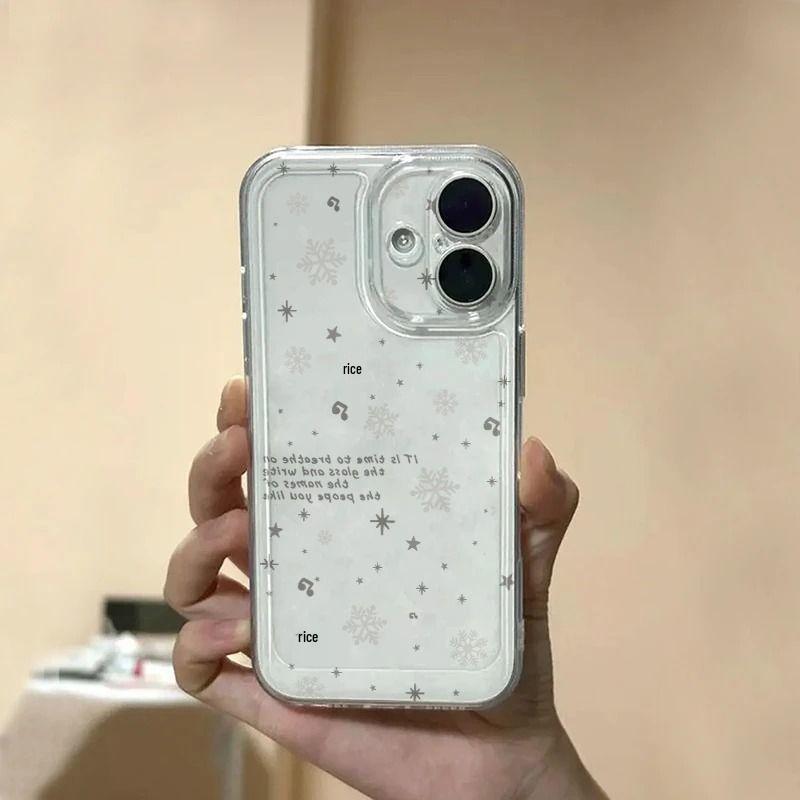 

17Pro Personalized Winter Phone Case with Musical Notes & Snowflakes, Fits Apple 14 to 16 Pro Max Apple 17