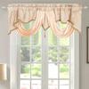Wavy Design Window Valance with Fringes and Rod Pocket for Soft Light and Privacy In Bedrooms or Living Room Decoration