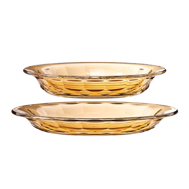 Lock & Lock Amber Glass Plate Set (2-Piece)