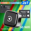2 In 1 Smart Wireless CarPlay Android Auto Adapter Plug & Play Stable BT WiFi Carplay Connect OTA Upgradable Fit 99% Vehicle