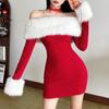 Damen Farbe Block Ein-Schulter Bodycon Kleid Herbst/Winter 2025