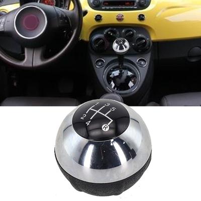 Chrome Gear Shift Knob Head for Fiat 500 5 Speed Manual Transmission 2007 2018