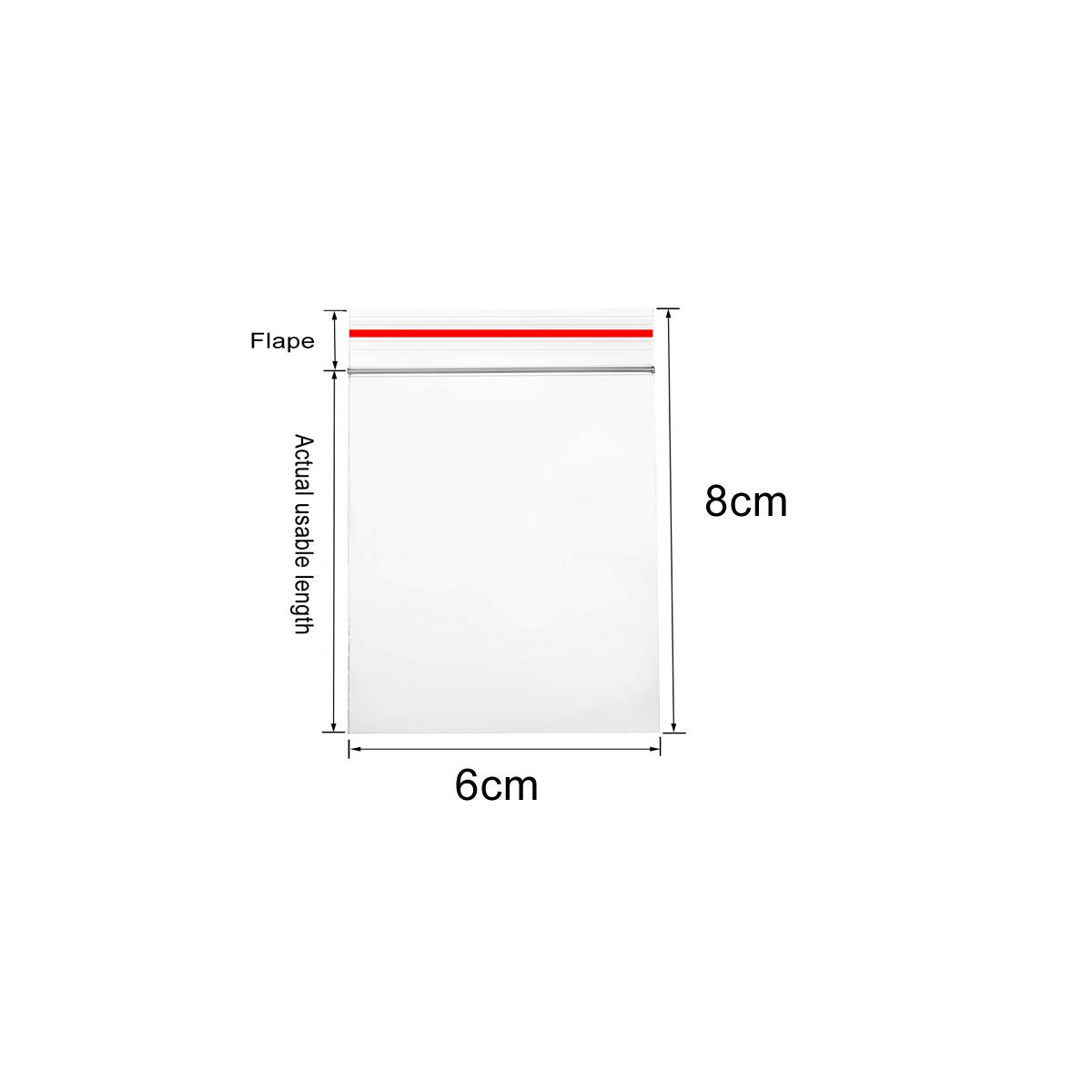 

100 шт., самозапечатывающиеся прозрачные целлофановые пакеты, закрывающиеся пластиковые полиэтиленовые пакеты с застежкой-молнией с красными краями, полиэтиленовые пакеты для фотографий, открыток, ювелирных документов, хлебобулочных изделий, печенья, конф