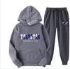 2023 TRAPSTAR Trendy Letter Hoodie Sweatshirt Sports Set for Men & Women - Casual, Loose Fit.