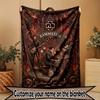 Custom Name Personalized Rammstein Print Blanket, Home Decor, Bedroom, Sofa, Camping, Couch, Gifts for Birthday Christmas