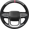 Capa de Volante MEWANT Costurada à Mão Brilhante PU Fibra de Carbono Embossada Athsuede para Chevy Colorado ZR2 Bison 2023-2024