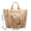 Luxury Quilted Quilted Tote Bag Zipper Large Capacity Shoulder Bag Puffer Tote Bags for Women