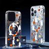 Coque Intégrale Transparente Magnétique Tête de Mort Blanche pour iPhone 15/16/17 Pro Max.
