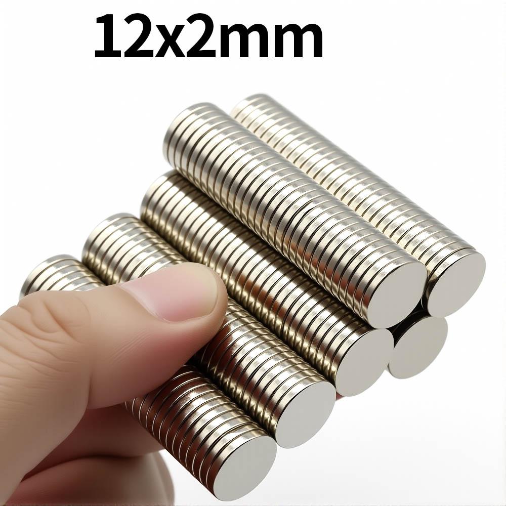 12x2mm Magnete al Neodimio Super Forte N35 NdfeB Magneti Permanenti Magneti Rotondi Potenti Magnete per Frigorifero