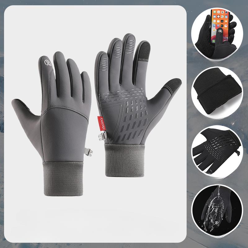 Sports Riding Gloves Fleece Lined Warm Unisex Anti-Slip Touchscreen Ski Cycling Cold Weather Outdoor Winter Gloves