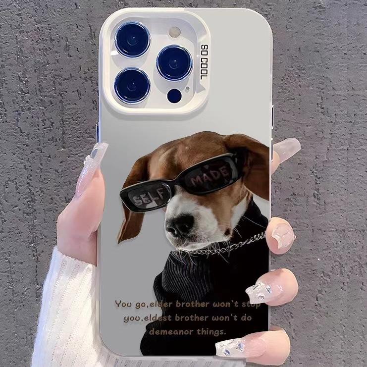 Funny Sunglasses Cat Dog Couples Phone Case for IPhone 16 15 14 13 Pro Max Soft Covers for 12 11 PRO MAX X XS 8Plus Clear Fundas