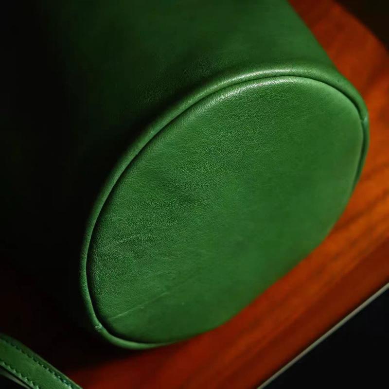 Borsa Secchiello Verde da Donna, Borsa a Mano Tote Moda Estiva Piccola a Spalla Crossbody per il Pendolarismo Quotidiano e il Tempo Libero