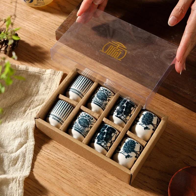 Japanese Ceramic Sake Cup Set Household Sake Dispenser Sushi Restaurant Drinking Utensils Tasting Cups Gifts for Friends