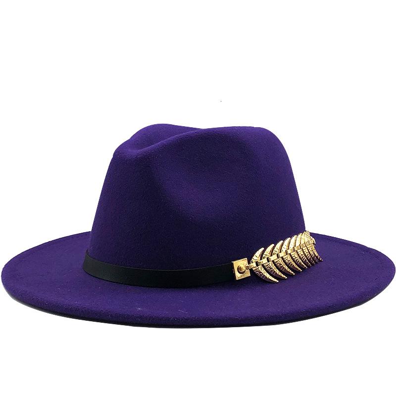 Europe, America, autumn and winter new woolen top hat retro gentleman and gentleman jazz flat brim felt straight edge big eaves hat