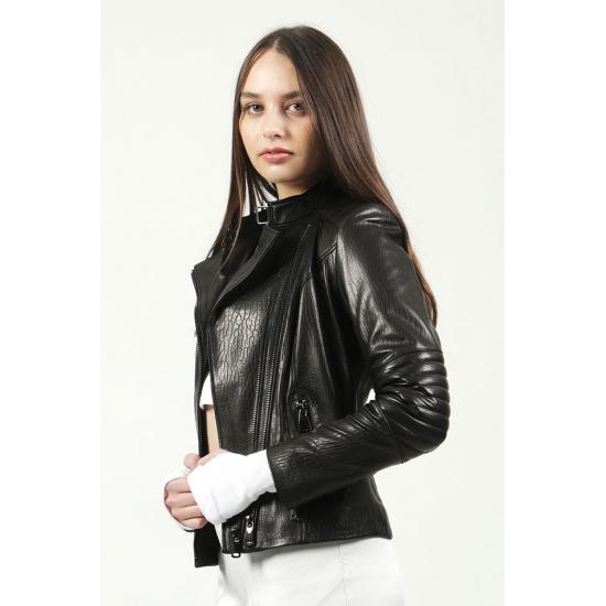 Damenmantel, schmale Passform, wunderbares Design, Kasuka-Jumbo-Ledermantel für Damen