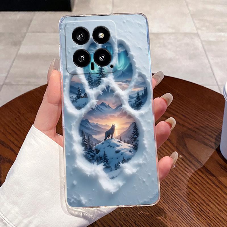 For Xiaomi Mi 14 / 14 Pro Clear Case Luxury Cute Love Rabbit Funny Ultra Slim TPU Silicone Soft Back Cover For Mi14 14Pro Casing