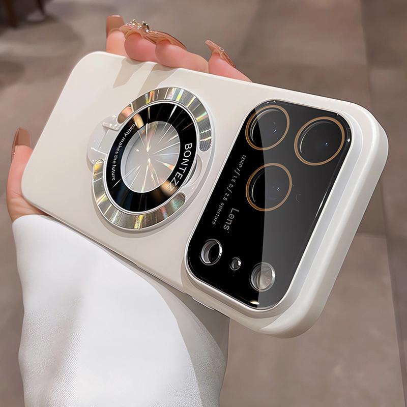 

iPhone 17 Pro Max Frosted Skin-Feel Case with Large Window Magnet Stand & Drop Protection 16