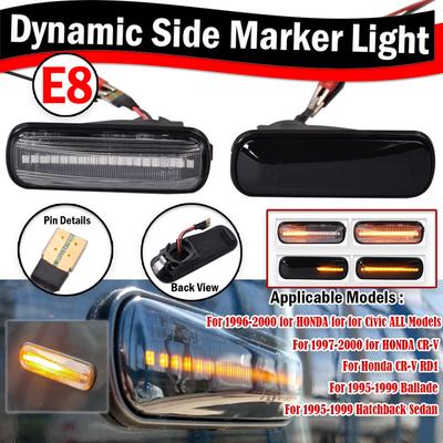 Side Repeater Lamp Flowing LED Side Marker Lights Dynamic Turn Signal Light for HONDA Civic 96-00 CRV Ballade Hatchback Sedan