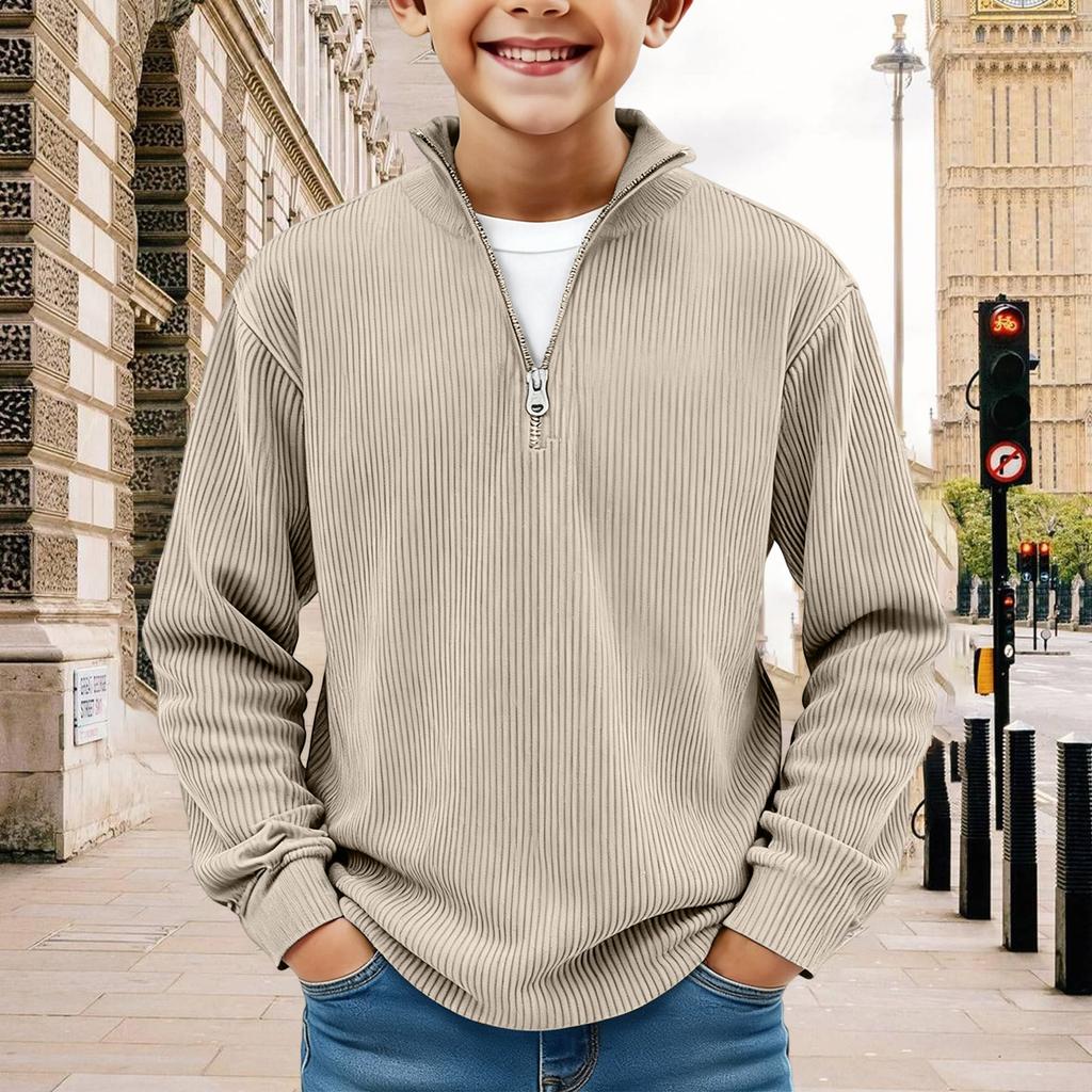 Kids Sweatshirt Boys Long Sleeve Shirts Soild Casual Pullover Shirt Outdoor Fall Clothes For Teen Boy