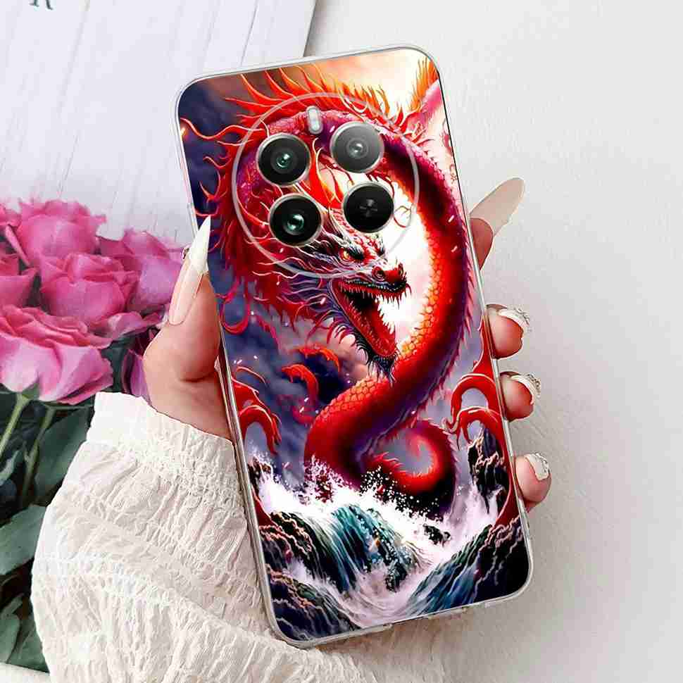 For Realme 12 Pro RMX3842 6.7" Summer Lotus Cute Cat Soft Silicone TPU Cover For Realme 12Pro+ 12Pro Plus RMX3840 Bumper Shell
