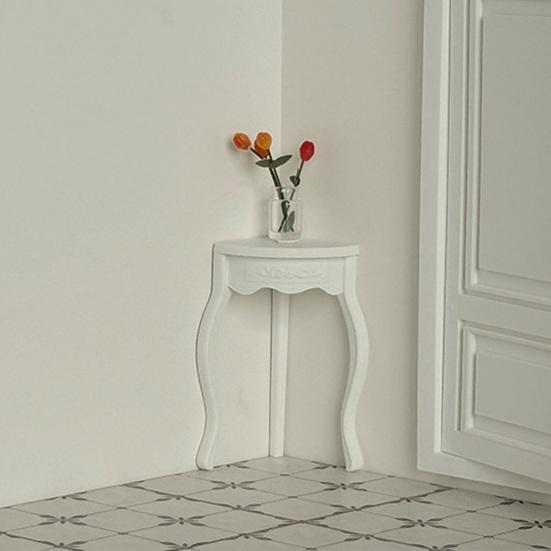 Miniature Corner Coffee Table 1/12 Scale Realistic PLA Model Imaginative Play Display Furniture Doll House Accessories