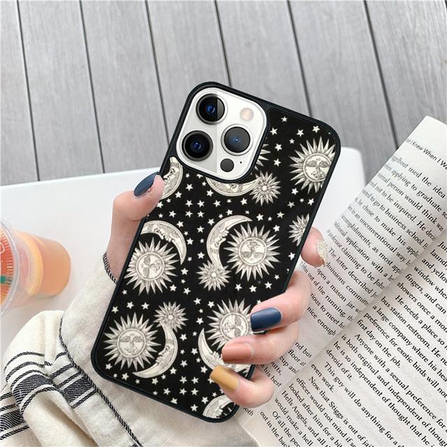 Sun Moon Stars Coque Shell For iPhone 17 Air 15 16 14 13 12 Pro Max 11 Pro Max Plus Phone Case Cover