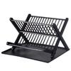 X-Type Foldable Drain Rack Large Capacity Dish Drying Rack Folding Bowl Draining Stand  Kitchen