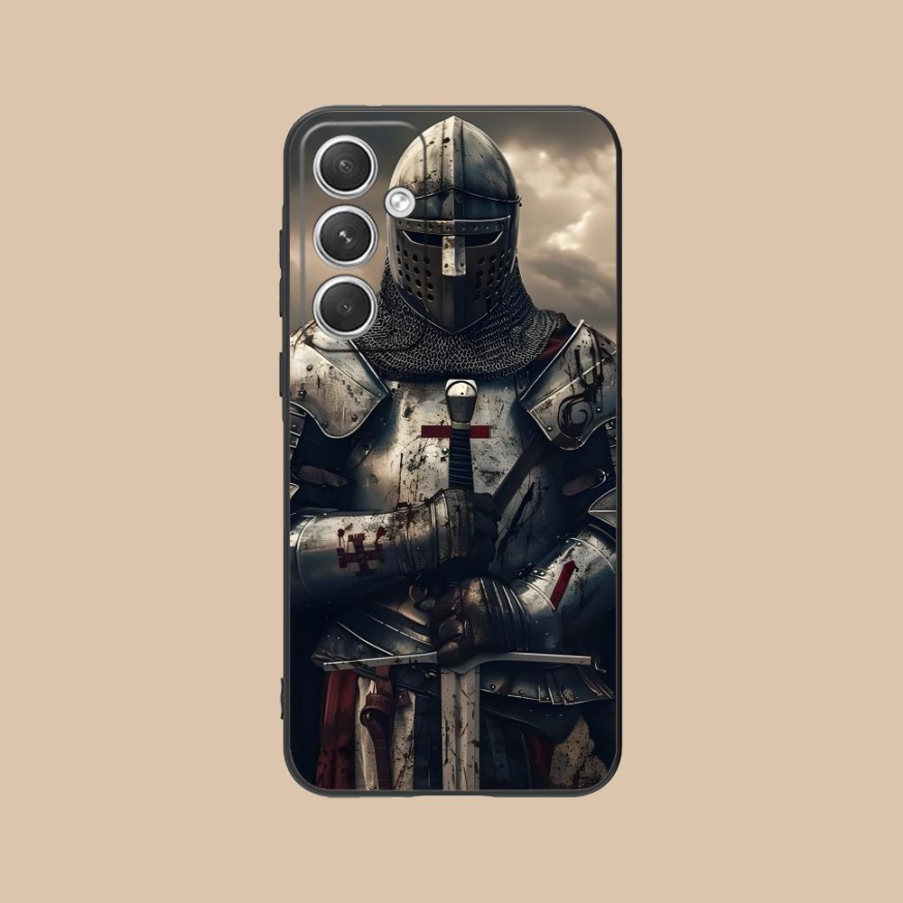 Tempelier Ridders Mobiele Telefoonhoesje voor Samsung Galaxy S26 S25 S24 S23 S22 S21 S20 Note20 Plus FE Ultra Kleurrijke Cover Smartphone