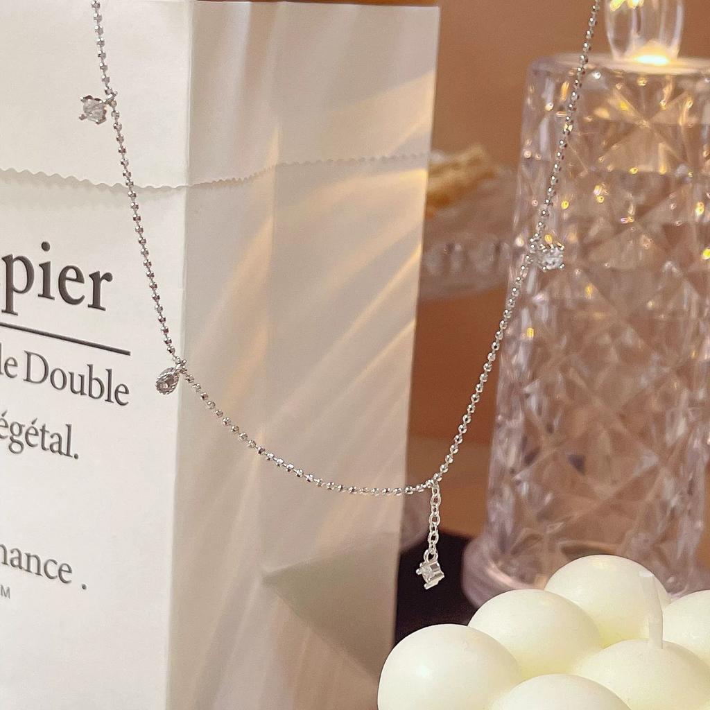 Galaxy gives you necklace light luxury niche water drop tassel temperament collarbone chain year ring