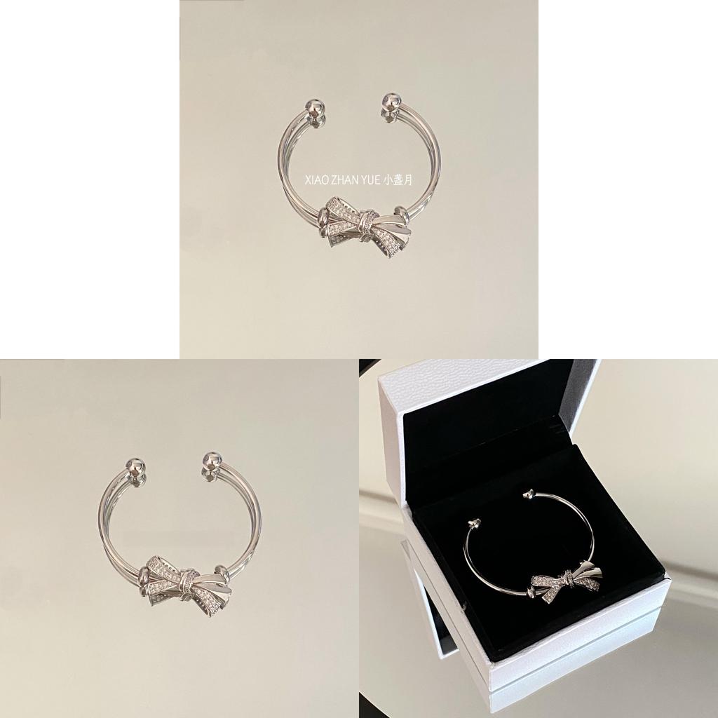 Minimalist Butterfly Bangle Bracelet For Women With Silver Plating And Sparkling Cz For Summer