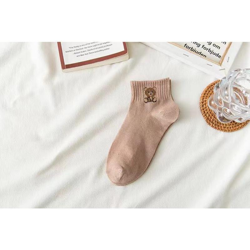 Damen Sommer Dünne Neue Bär Studenten College Socken