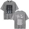Vintage Washed Radiohead Semaphore Rock Band T-shirt Men  Clothing Fashion Hip Hop Gothic T Shirts Cotton Casual T-shirts