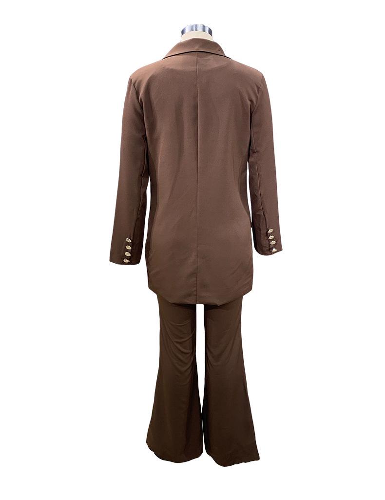 Dam Casual Byxdress i Enfärgad Färg med Vida Ben