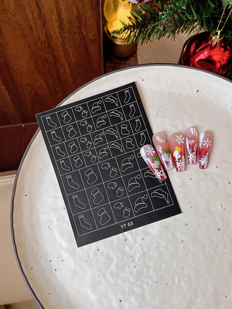 Nail Art Accessories: Adhesive Stickers, Star & Butterfly Designs, Glue Pads, Spray Paint, Small Decor Elements