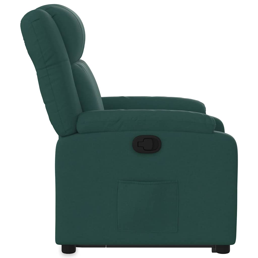 Recliner with Rising Aid Dark Green Fabric