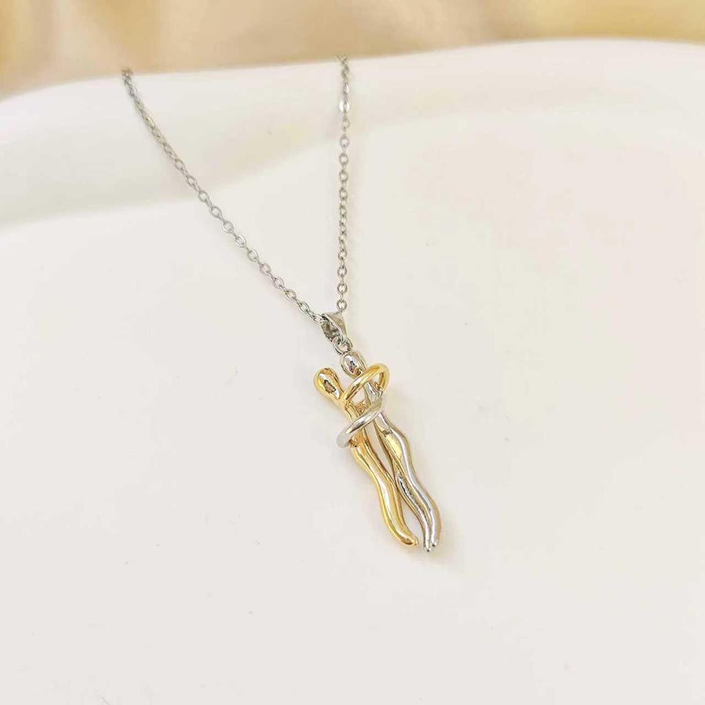 Women's Gold-Plated Copper Necklace: Luxury Fu Lu Pendant Clavicle Chain - Versatile Fashion Accessory