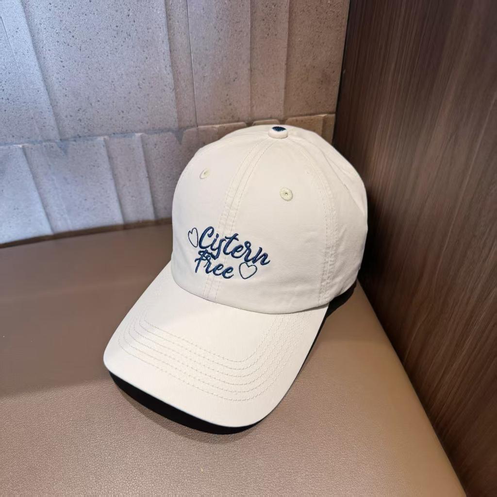 New cotton women's soft top personalized embroidery English cap love baseball cap children's visor spring and summer
