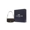 Coach Andrea 24 Klassische Monogramm Abnehmbarer Schultergurt PVC Leder Tragetasche Schultertasche Mittel Damen Taschen Walnuss Schwarz CV973-IMXAQ