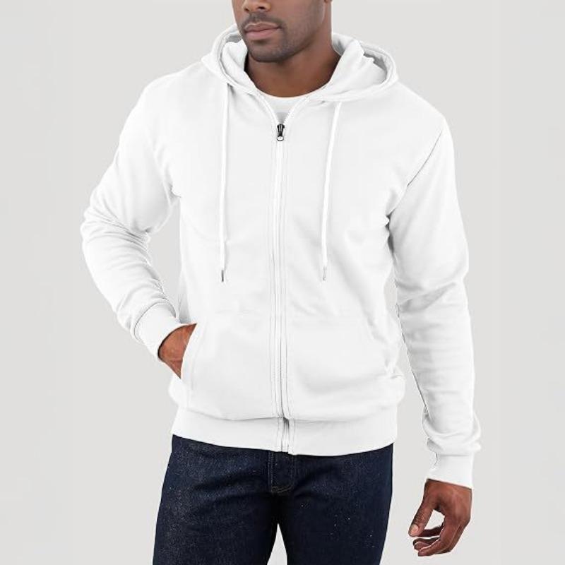 Men S Slim Fit Zip Up Hooded Jacket With Pockets Spring Autumn Coat