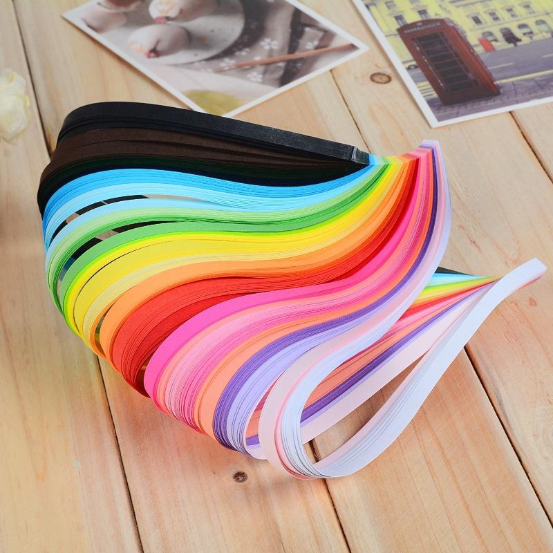 160pcs 5mm*39cm Folding Paper Art Quilling Color Handmade Paper