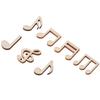 100pcs Unfinished Wood Musical Note Wood Pieces Mixed Decorative Easy Painting Music Notes Wooden Cutouts Wood Pieces