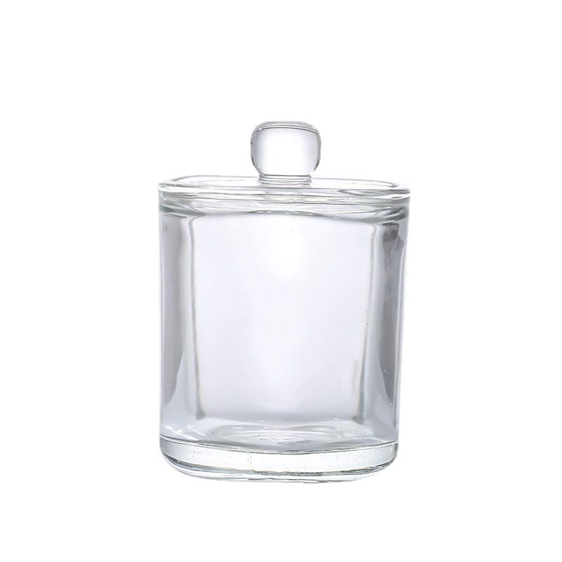 Transparent Glass Cloche Candle Holder with Lid - Aromatic Diffuser Cover for Flameless Candles