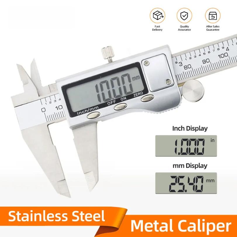 Metal Caliper Digital Pachometer Professional Vernier Caliber Measuring Tools Woodworking Thickness Gauge Depth Electronic Ruler