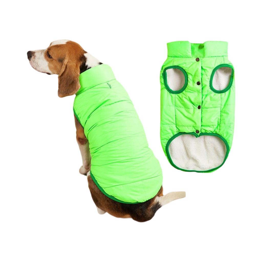 Button Winter Dog Vest With Integrated Keep Warm Fleece Back Zipper For Small Medium Dog
